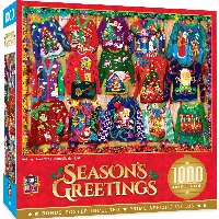 MasterPieces Season's Greetings Jigsaw Puzzle - Holiday Sweaters - 1000 Piece