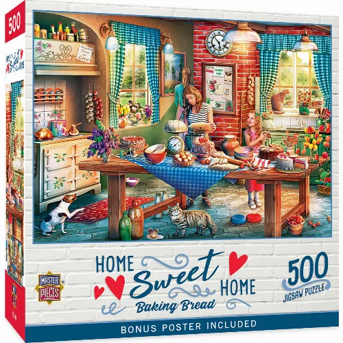 MasterPieces Home Sweet Home Jigsaw Puzzle - Baking Bread - 500 Piece - Image 1