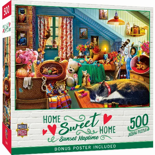 MasterPieces Home Sweet Home Jigsaw Puzzle - Sunset Naptime - 500 Piece - Image 1