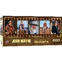 MasterPieces Panoramic Jigsaw Puzzle - John Wayne Forever in Film - 1000 Piece