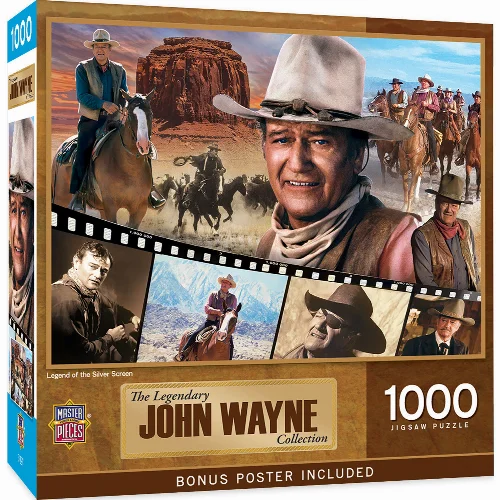 MasterPieces John Wayne Collection Jigsaw Puzzle - Legend of the Silver Screen - 1000 Piece - Image 1