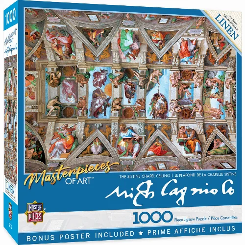 MasterPieces MasterPieces Of Art Jigsaw Puzzle - Sistine Chapel Ceiling - 1000 Piece - Image 1