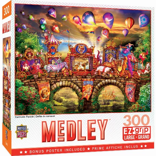MasterPieces Medley Jigsaw Puzzle - Carnivale Parade - 300 Piece - Image 1