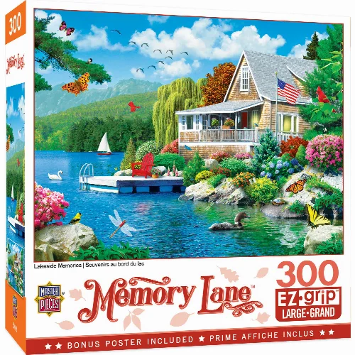 MasterPieces Memory Lane Jigsaw Puzzle - Lakeside Memories By Alan Giana - 300 Piece - Image 1