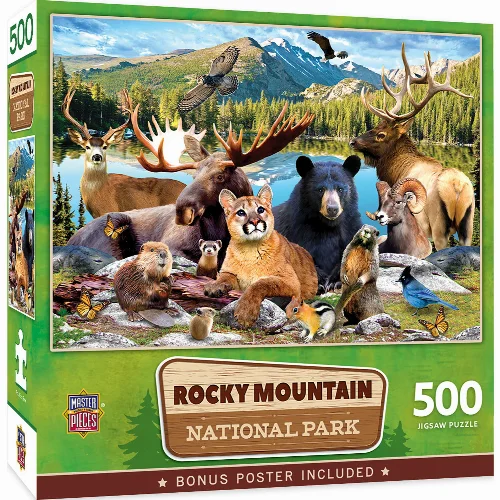 MasterPieces National Parks Jigsaw Puzzle - Rocky Mountain National Park - 500 Piece - Image 1