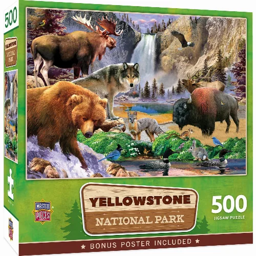 MasterPieces National Parks Jigsaw Puzzle - Yellowstone National Park - 500 Piece - Image 1