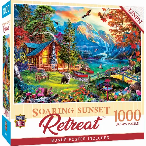 MasterPieces Retreats Jigsaw Puzzle - Soaring Sunset - 1000 Piece - Image 1