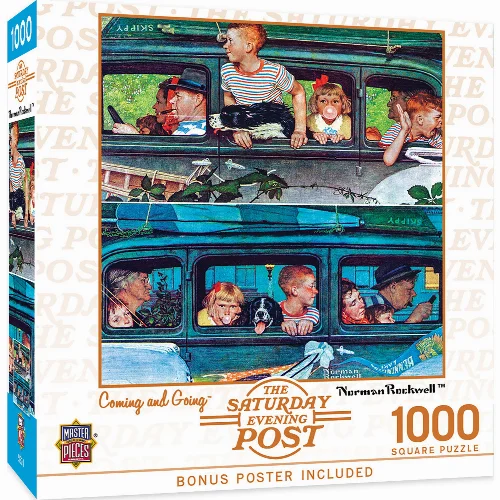 MasterPieces Saturday Evening Post Jigsaw Puzzle - Coming and Going - 1000 Piece - Image 1