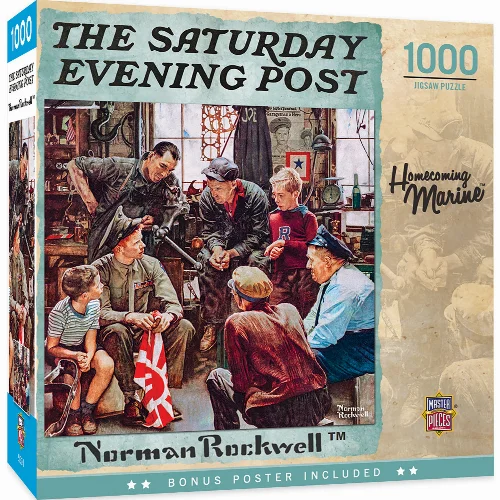 MasterPieces Saturday Evening Post Jigsaw Puzzle - Homecoming Marine - 1000 Piece - Image 1