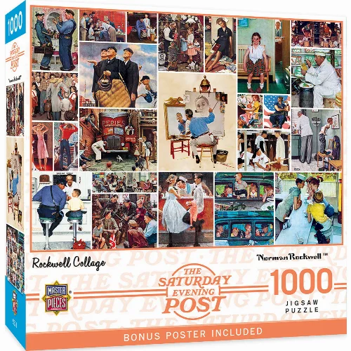 MasterPieces Saturday Evening Post Jigsaw Puzzle - Rockwell Collage - 1000 Piece - Image 1