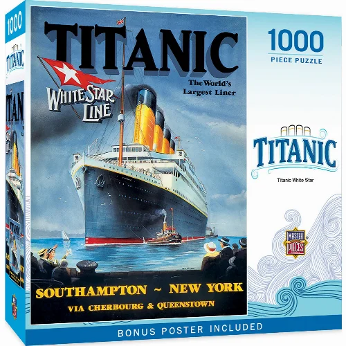 MasterPieces Titanic Jigsaw Puzzle - White Star line - 1000 Piece - Image 1