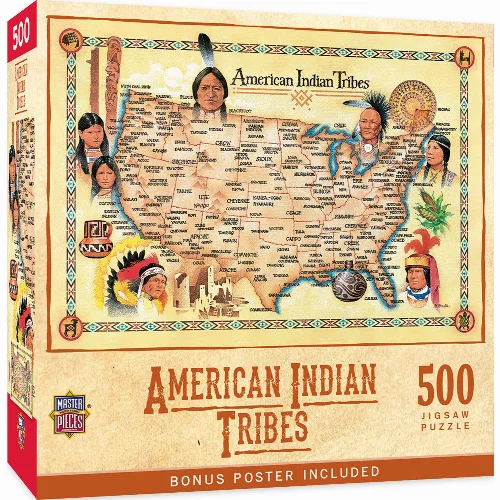 MasterPieces Tribal Spirit Jigsaw Puzzle - American Indian Tribes - 500 Piece - Image 1
