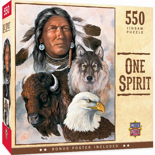 MasterPieces Tribal Spirit Jigsaw Puzzle - One Spirit - 550 Piece - Image 1