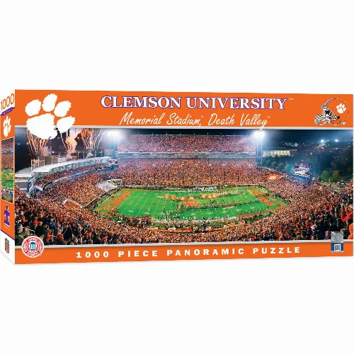 MasterPieces Panoramic Jigsaw Puzzle - Clemson Tigers - Center View - 1000 Piece - Image 1