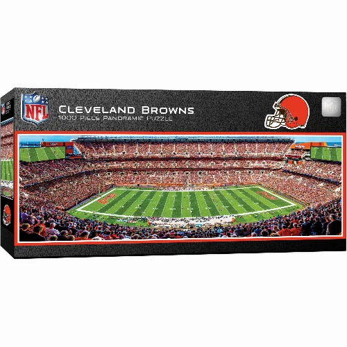 MasterPieces Panoramic Jigsaw Puzzle - Cleveland Browns - 1000 Piece - Image 1