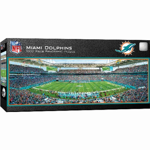MasterPieces Panoramic Jigsaw Puzzle - Miami Dolphins - 1000 Piece - Image 1