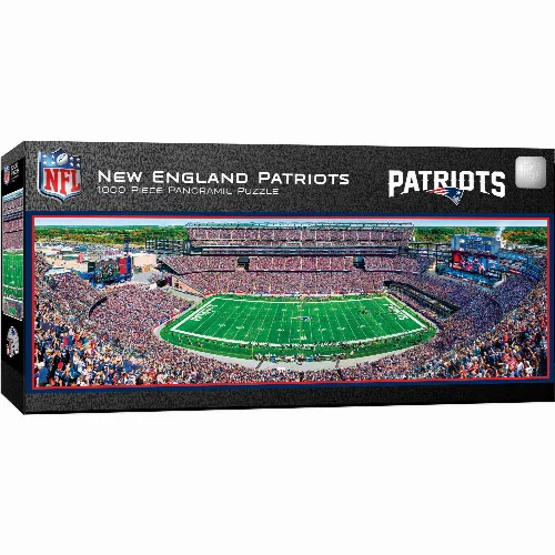 MasterPieces Panoramic Jigsaw Puzzle - New England Patriots - Center View - 1000 Piece - Image 1