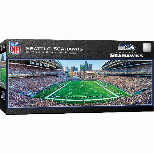 MasterPieces Panoramic Jigsaw Puzzle - Seattle Seahawks - End View - 1000 Piece - Image 1