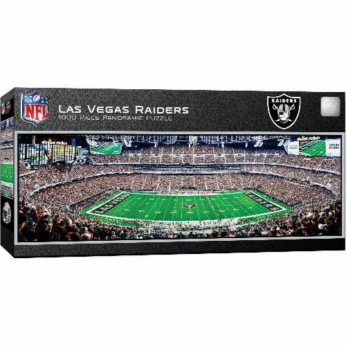 MasterPieces Panoramic Jigsaw Puzzle - Las Vegas Raiders - Center View - 1000 Piece - Image 1