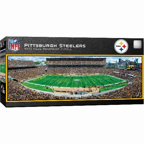 MasterPieces Panoramic Jigsaw Puzzle - Pittsburgh Steelers - Center View - 1000 Piece - Image 1