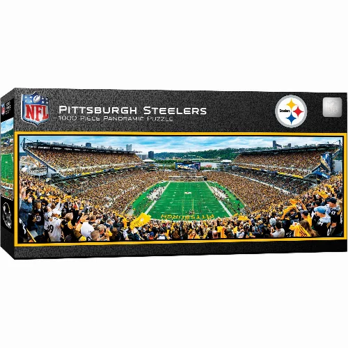 MasterPieces Panoramic Jigsaw Puzzle - Pittsburgh Steelers - End View - 1000 Piece - Image 1