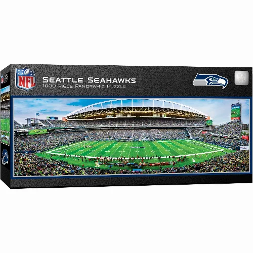 MasterPieces Panoramic Jigsaw Puzzle - Seattle Seahawks - Center View - 1000 Piece - Image 1