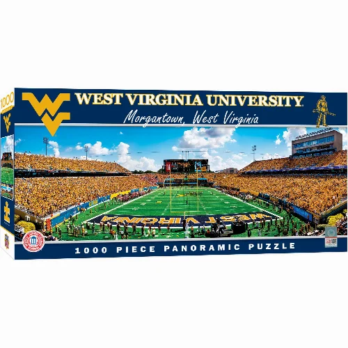 MasterPieces Panoramic Jigsaw Puzzle - West Virginia Mountaineers - End View - 1000 Piece - Image 1