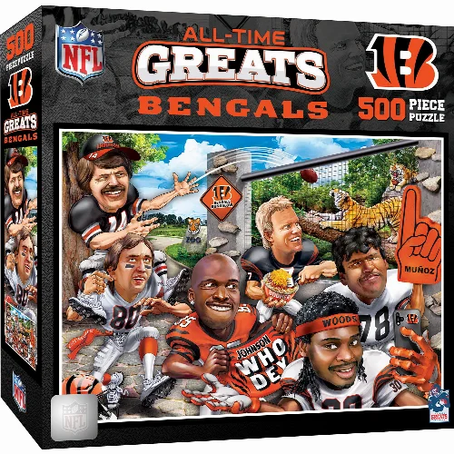 MasterPieces All Time Greats Jigsaw Puzzle - Cincinnati Bengals - 500 Piece - Image 1