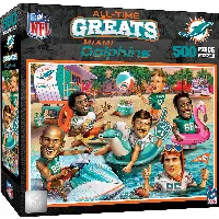 MasterPieces All Time Greats Jigsaw Puzzle - Miami Dolphins - 500 Piece
