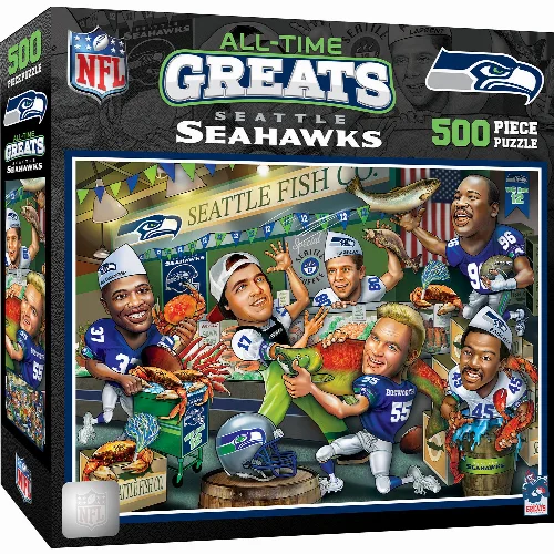 MasterPieces All Time Greats Jigsaw Puzzle - Seattle Seahawks - 500 Piece - Image 1