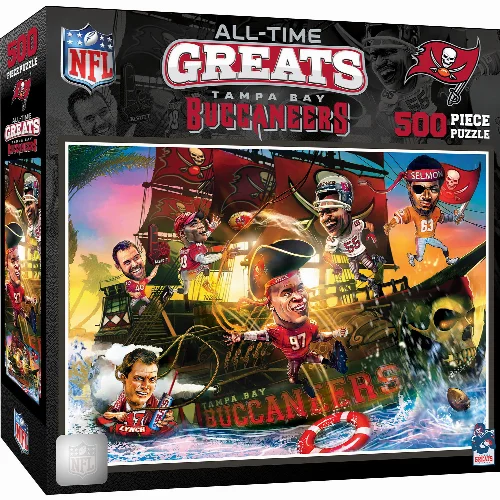 MasterPieces All Time Greats Jigsaw Puzzle - Tampa Bay Buccaneers - 500 Piece - Image 1