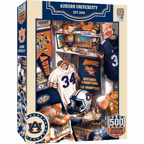 MasterPieces Locker Room Jigsaw Puzzle - Auburn Tigers - 500 Piece - Image 1