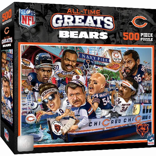 MasterPieces All Time Greats Jigsaw Puzzle - Chicago Bears - 500 Piece - Image 1