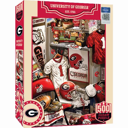 MasterPieces Locker Room Jigsaw Puzzle - Georgia Bulldogs - 500 Piece - Image 1