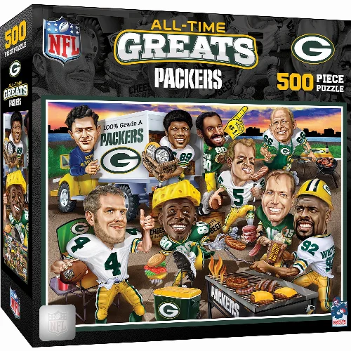 MasterPieces All Time Greats Jigsaw Puzzle - Green Bay Packers - 500 Piece - Image 1