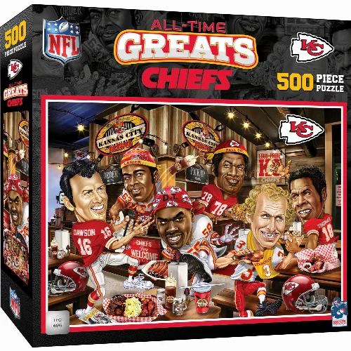MasterPieces All Time Greats Jigsaw Puzzle - Kansas City Chiefs - 500 Piece - Image 1