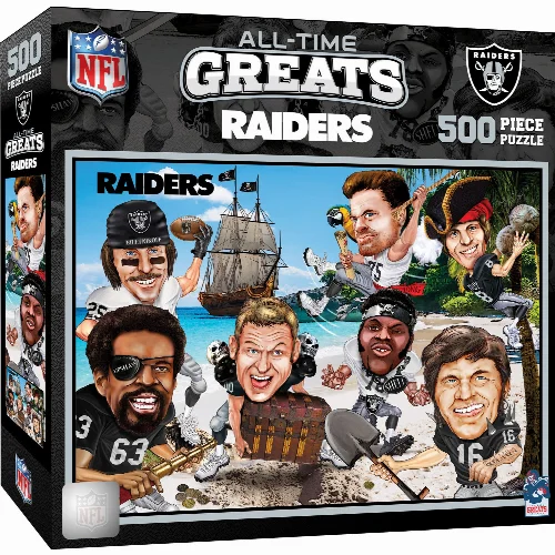 MasterPieces All Time Greats Jigsaw Puzzle - Las Vegas Raiders - 500 Piece - Image 1