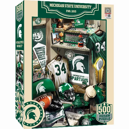 MasterPieces Locker Room Jigsaw Puzzle - Michigan State Spartans - 500 Piece - Image 1