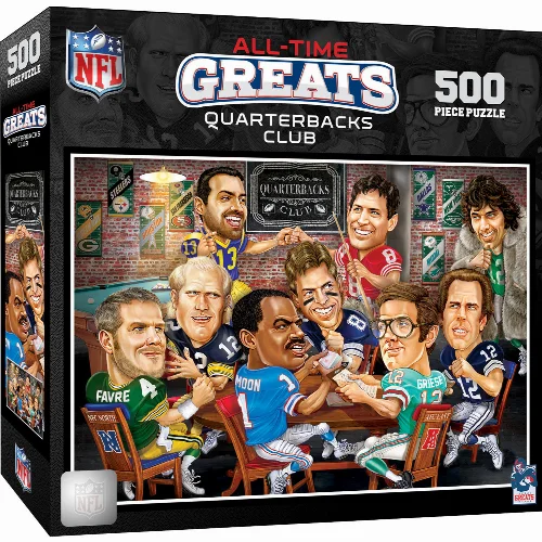 MasterPieces All Time Greats Jigsaw Puzzle - NFL Quarterbacks Club - 500 Piece - Image 1