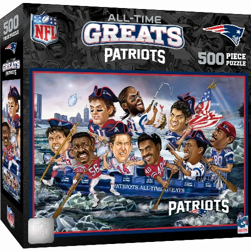 MasterPieces All Time Greats Jigsaw Puzzle - New England Patriots - 500 Piece - Image 1
