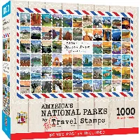 MasterPieces National Parks Jigsaw Puzzle - Travel Stamps - 1000 Piece