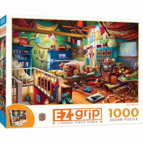 MasterPieces EZ Grip Jigsaw Puzzle - Attic Treasures - 1000 Piece - Image 1