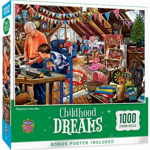 MasterPieces Childhood Dreams Jigsaw Puzzle - Playtime in the Attic - 1000 Piece - Image 1