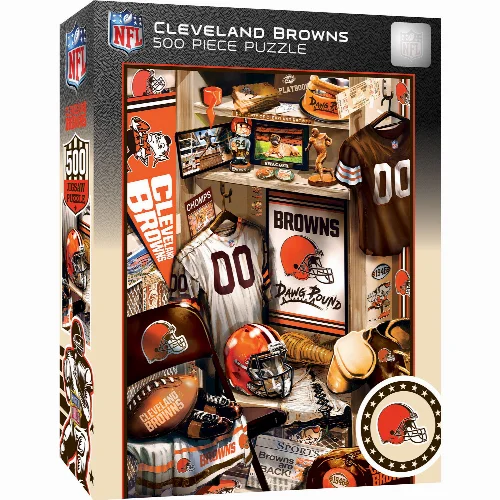 MasterPieces Locker Room Jigsaw Puzzle - Cleveland Browns - 500 Piece - Image 1