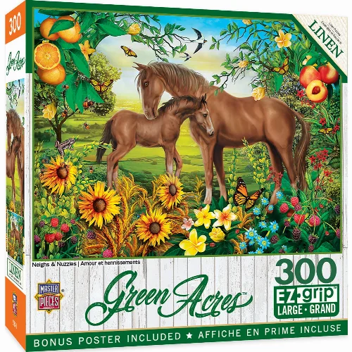 MasterPieces Green Acres Jigsaw Puzzle - Neighs & Nuzzles - 300 Piece - Image 1