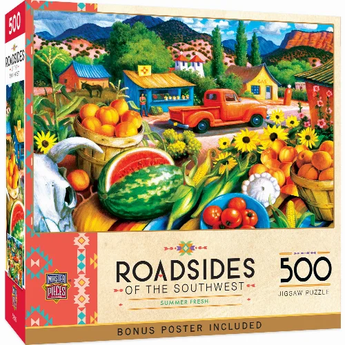 MasterPieces Roadsides of the Southwest Jigsaw Puzzle - Summer Fresh - 500 Piece - Image 1
