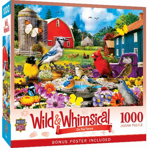 MasterPieces Wild & Whimsical Jigsaw Puzzle - On the Fence - 1000 Piece - Image 1