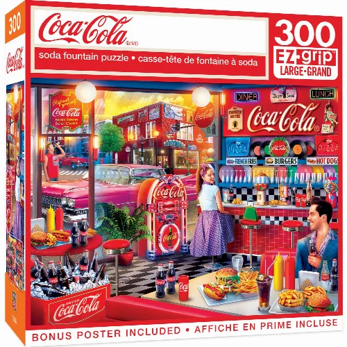 MasterPieces Coca-Cola Jigsaw Puzzle - Soda Fountain - 300 Piece - Image 1