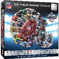 MasterPieces NFL Jigsaw Puzzle - Drip Art Helmet Shaped Puzzle - 500 Piece