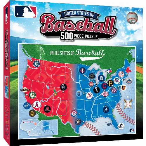 MasterPieces MLB Jigsaw Puzzle - League Map - 500 Piece - Image 1